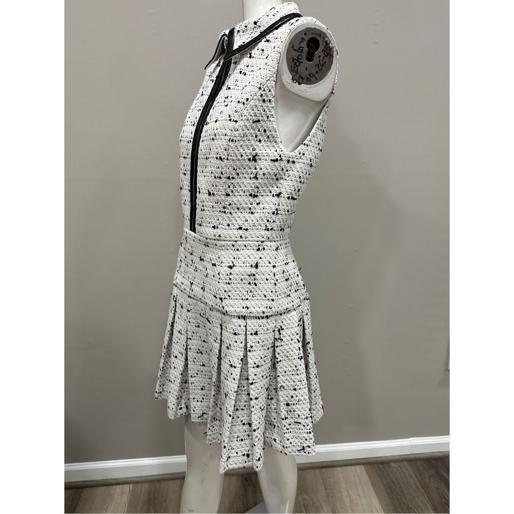 NWT ALICE + OLIVIA ELLIS TWEED BOX PLEAT DRESS SIZE 6 $495 - Picture 7 of 11